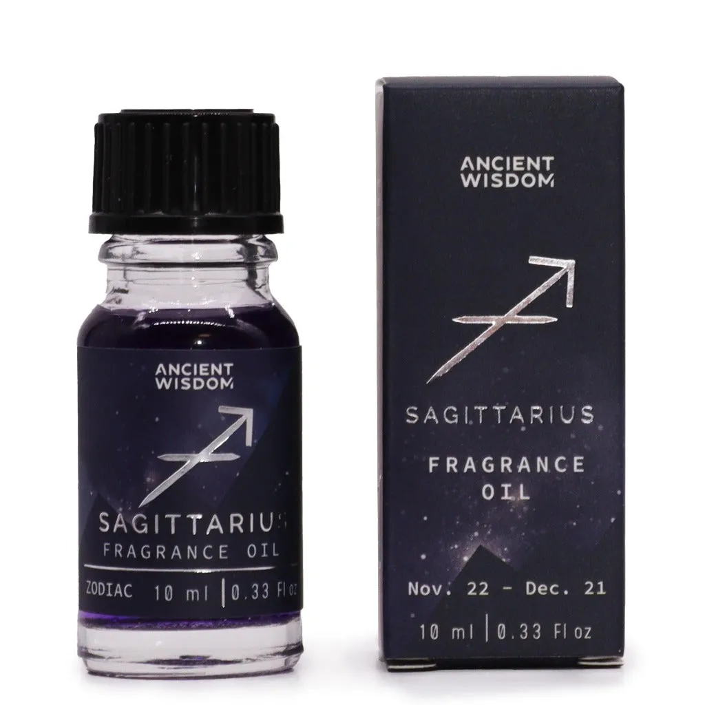 Zodiac Fragrance Oils with Bio Glitter and Gemstones Made in the UK